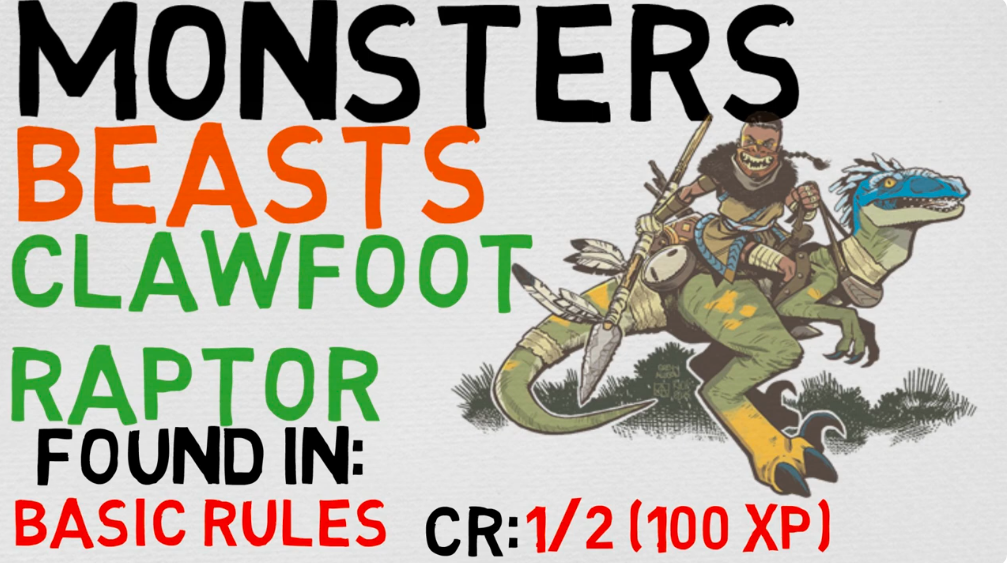 Clawfoot Raptor 5E Monster