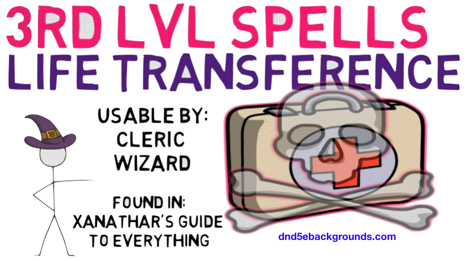 what is the life transference spell in 5e?