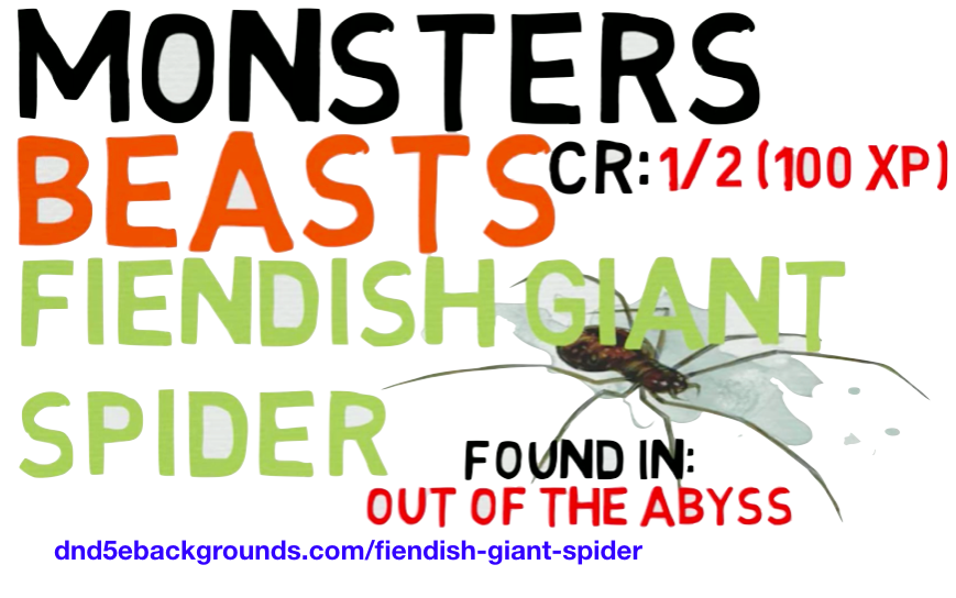 dnd 5e fiendish giant spider
